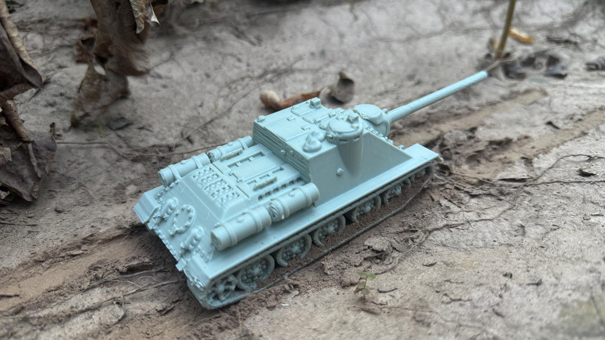 SU-100 Assault Gun: WWII Soviet Tank Destroyer 28MM Tabletop Terrain, Model Railroading, Gaming