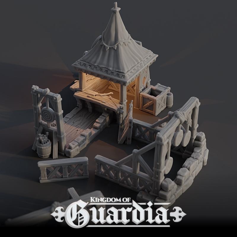 Training Yard: Medieval Archery Range & Sparring Grounds 28MM Tabletop Terrain