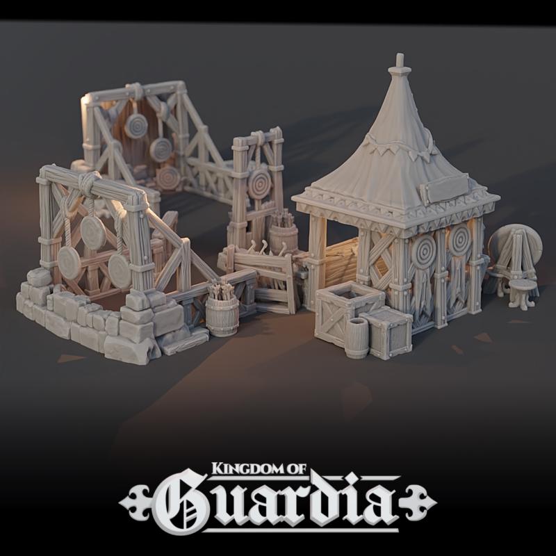 Training Yard: Medieval Archery Range & Sparring Grounds 28MM Tabletop Terrain