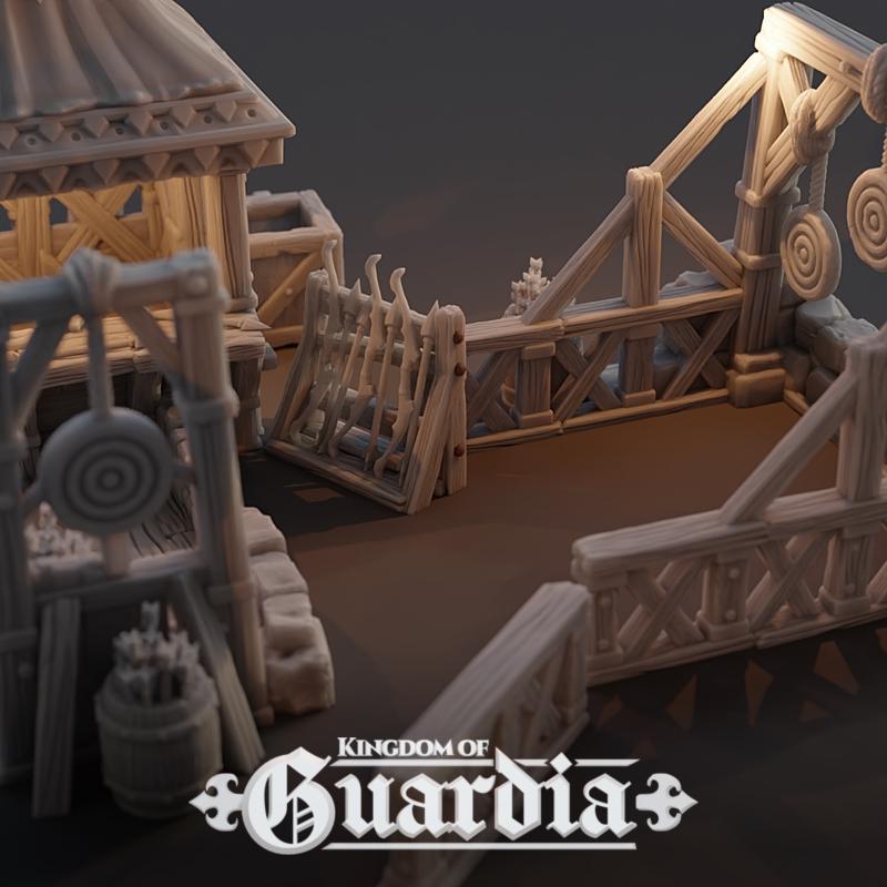 Training Yard: Medieval Archery Range & Sparring Grounds 28MM Tabletop Terrain