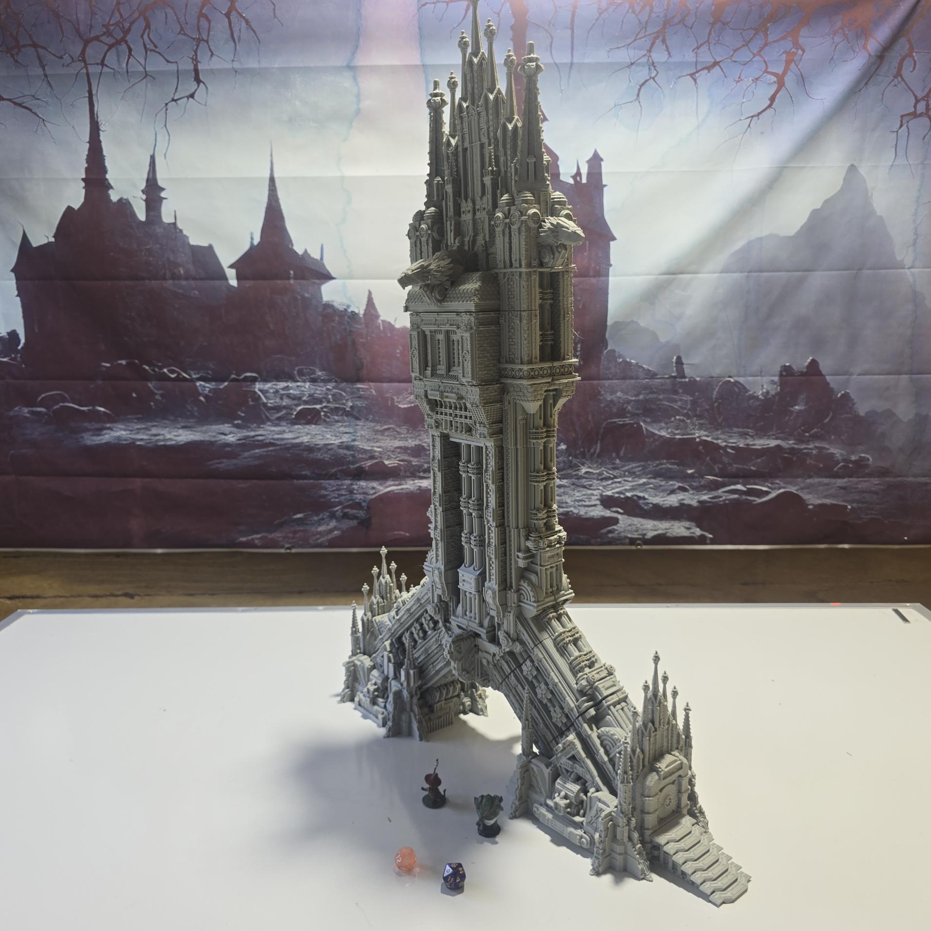 Imperium Arch Gate: Grimdark Medieval Arch Model, Detailed Tabletop Terrain for Model Railroading, 28mm Scale Fantasy Structure