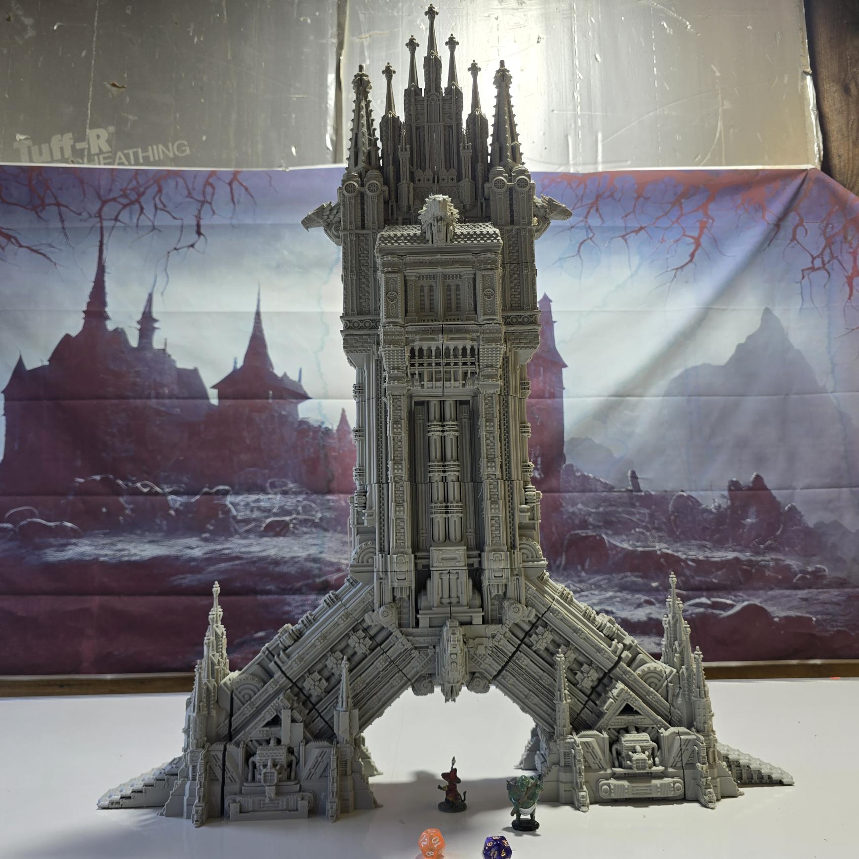 Imperium Arch Gate: Grimdark Medieval Arch Model, Detailed Tabletop Terrain for Model Railroading, 28mm Scale Fantasy Structure