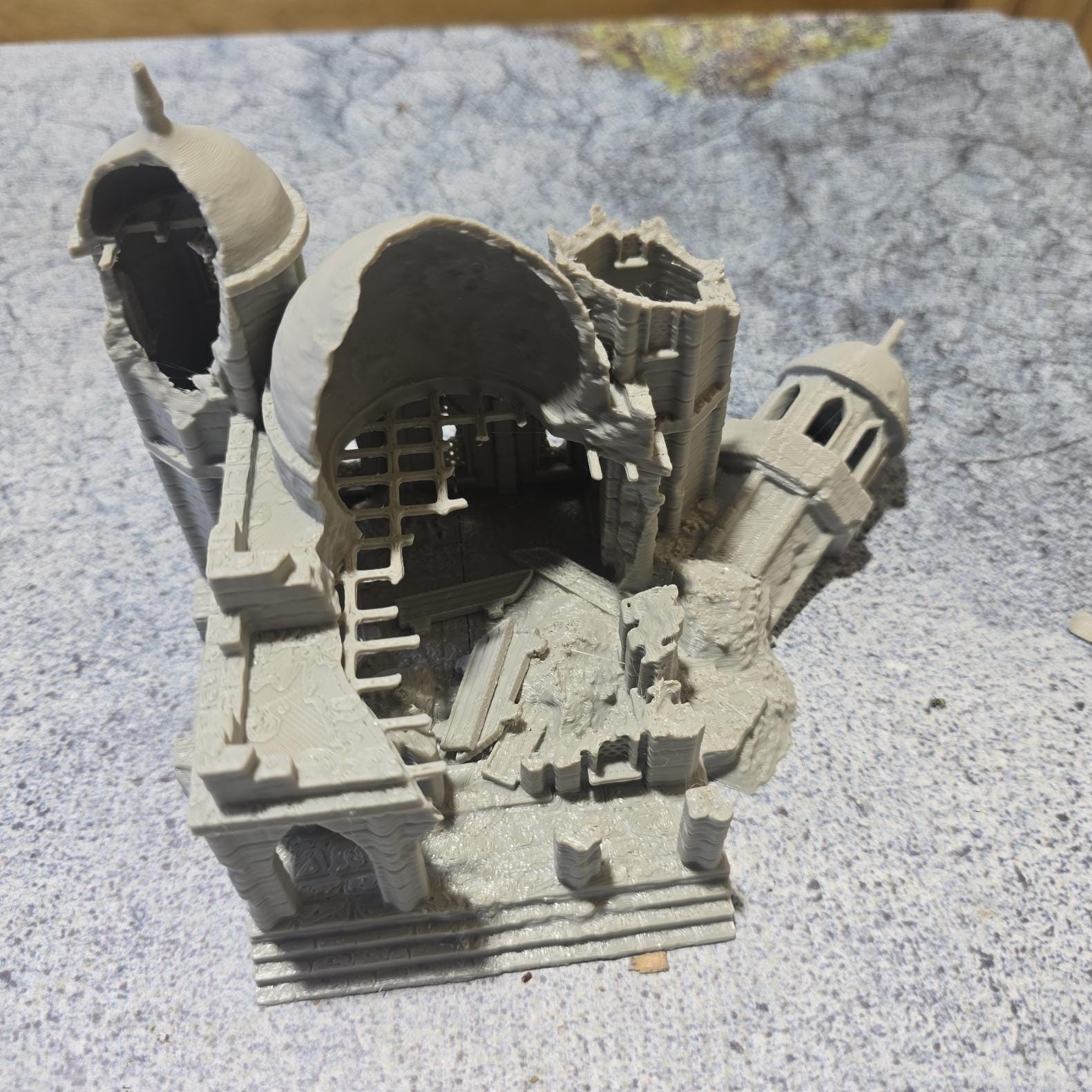 Ruined Small Mosque: Middle Eastern Religious Ruin, Tabletop Terrain, Model Railroading, Gaming