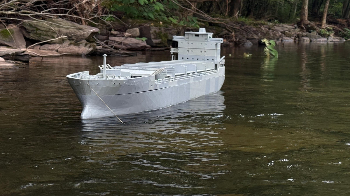 8ft Playable Cargo Ship: Modern Wargame Terrain, Removable Decks