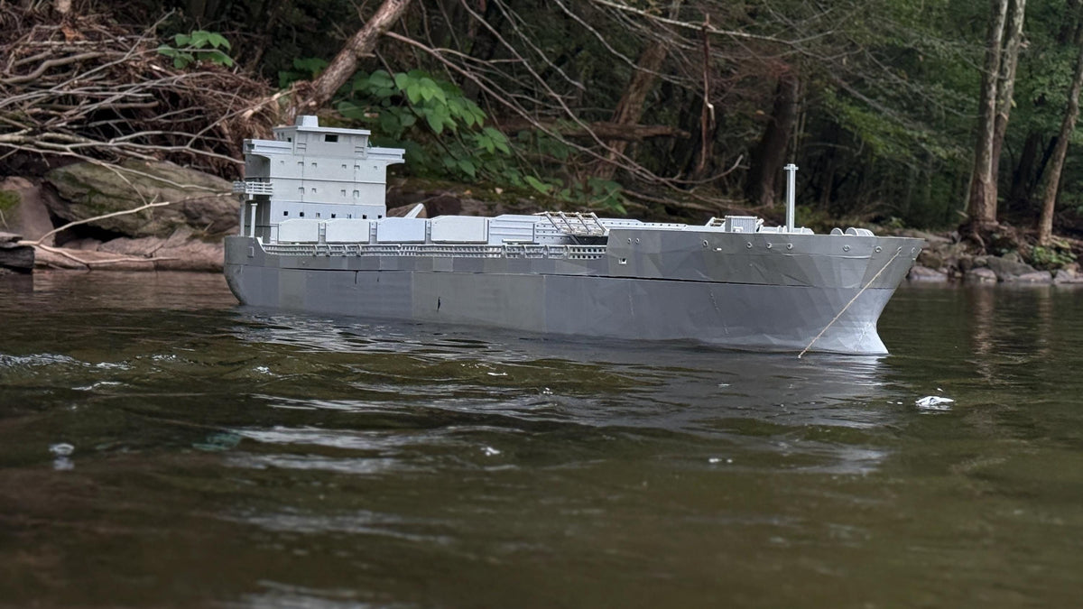 8ft Playable Cargo Ship: Modern Wargame Terrain, Removable Decks