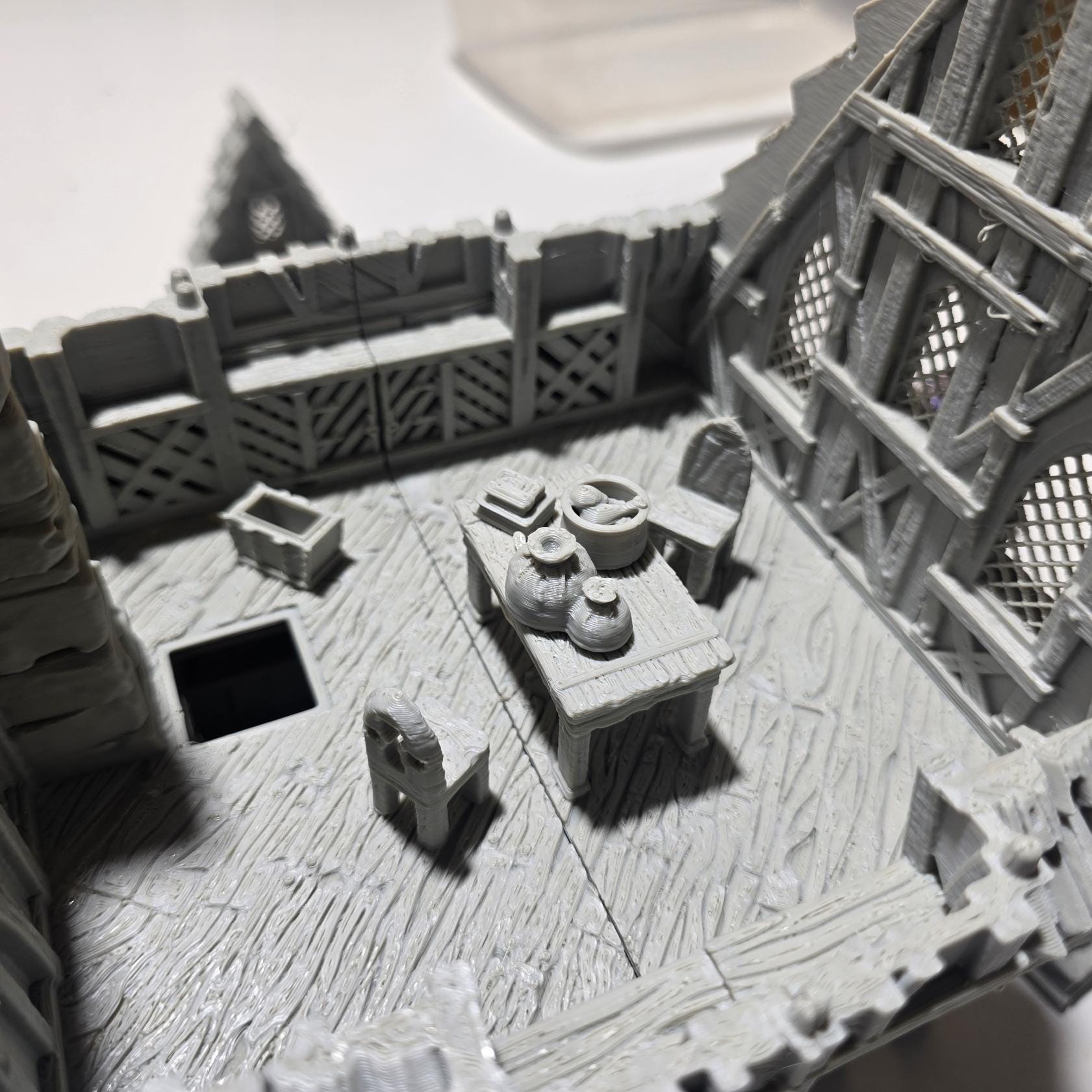 Guardia’s Guildhall: Medieval Fantasy Guild House 28MM Tabletop Terrain, Model Railroading, Gaming