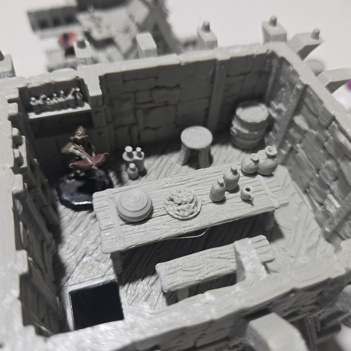 Guardia’s Guildhall: Medieval Fantasy Guild House 28MM Tabletop Terrain, Model Railroading, Gaming
