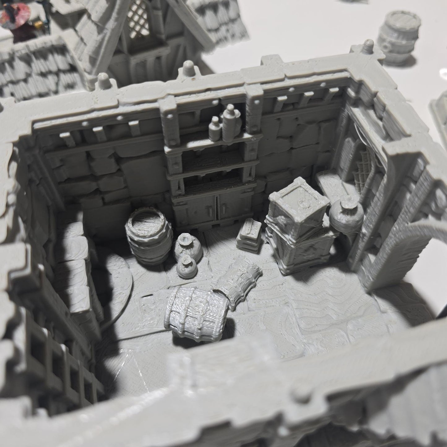 Guardia’s Guildhall: Medieval Fantasy Guild House 28MM Tabletop Terrain, Model Railroading, Gaming