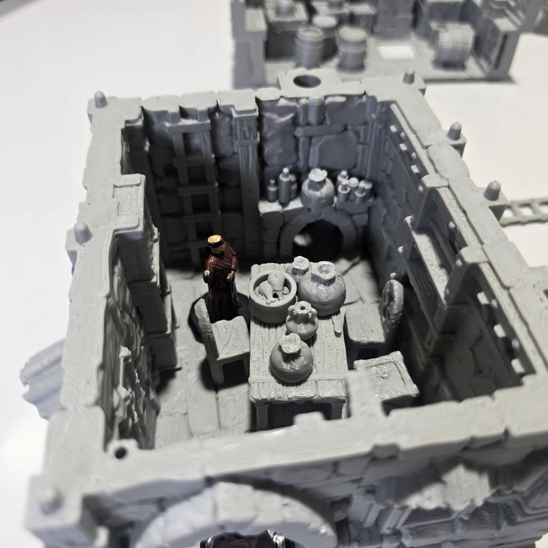 Guardia’s Guildhall: Medieval Fantasy Guild House 28MM Tabletop Terrain, Model Railroading, Gaming