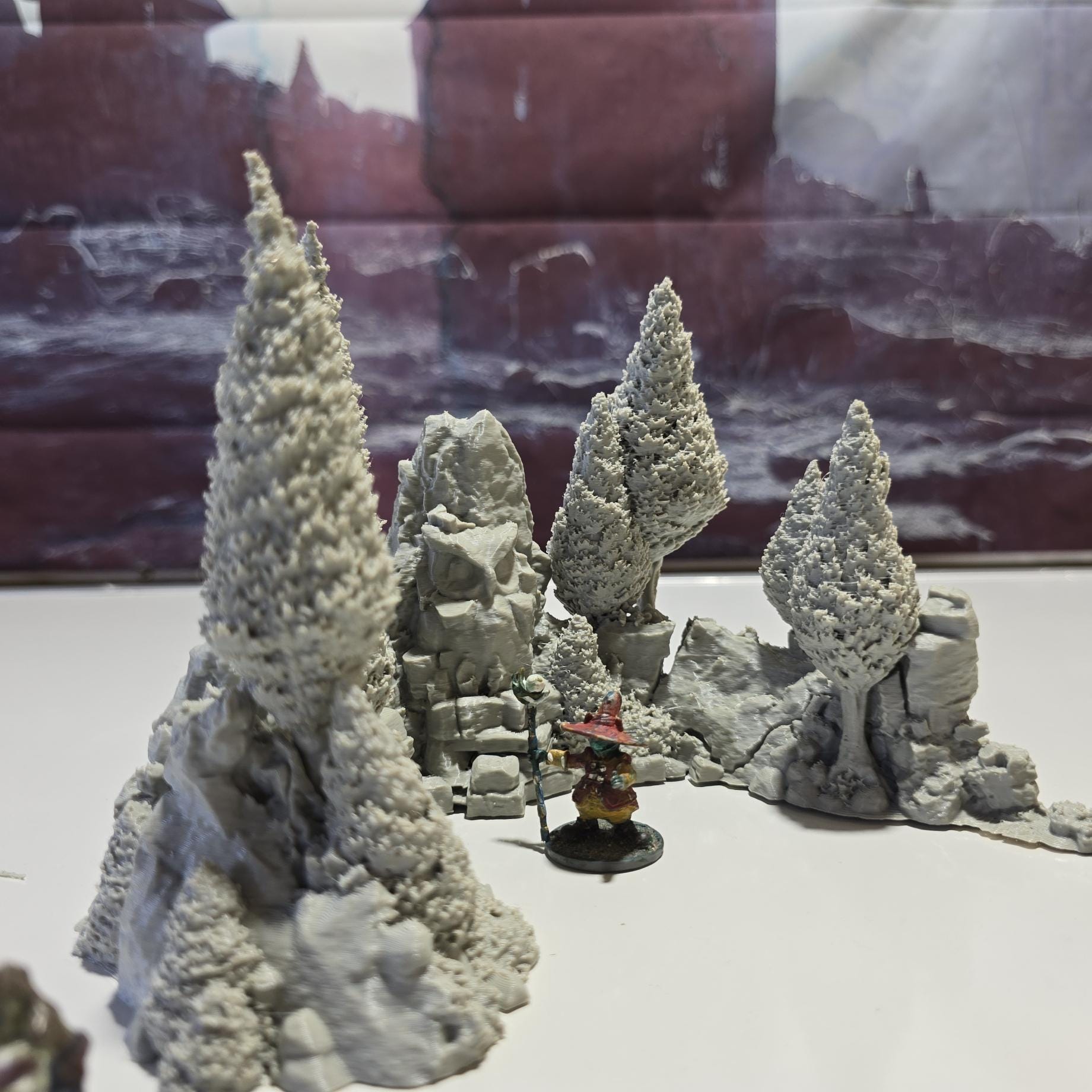 Grove of the Owl: Stone-Eye Glade Terrain Set 28MM Tabletop Terrain, Model Railroading, Gaming