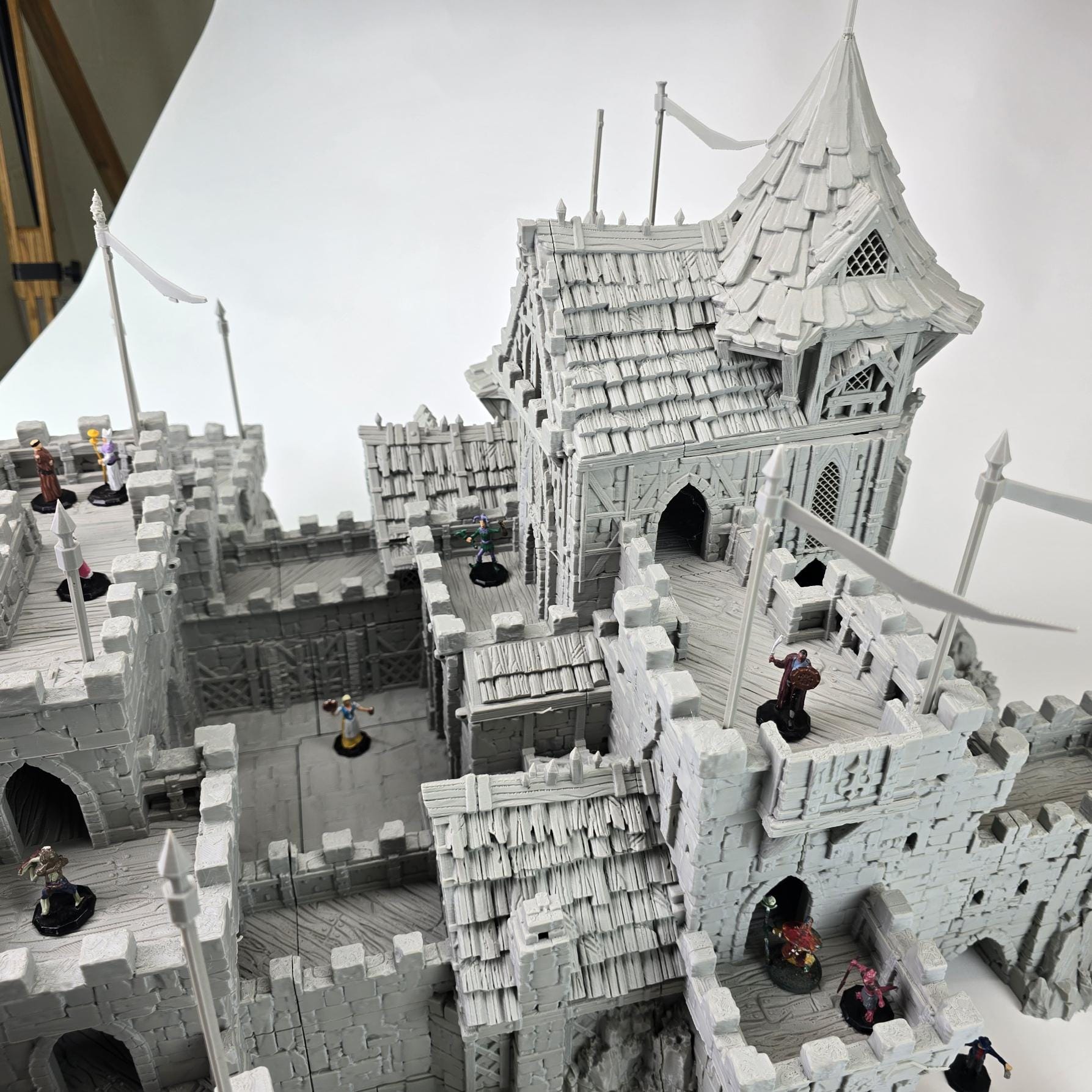 Guardia's Keep: Medieval Castle Fortress 28MM Tabletop Terrain, Model Railroading, Gaming