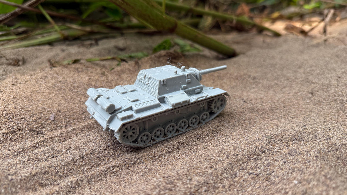 SU-76I Assault Gun: WWII Soviet Tank Destroyer 28MM Tabletop Terrain, Model Railroading, Gaming