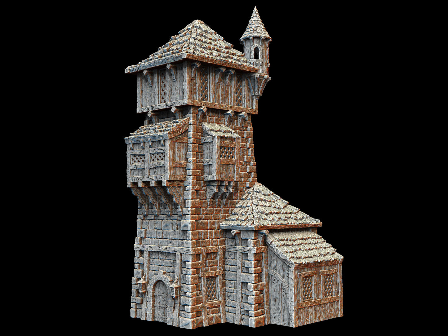 Leicheim Watchtower: Medieval Guard Tower 28MM Tabletop Terrain, Model Railroading, Gaming