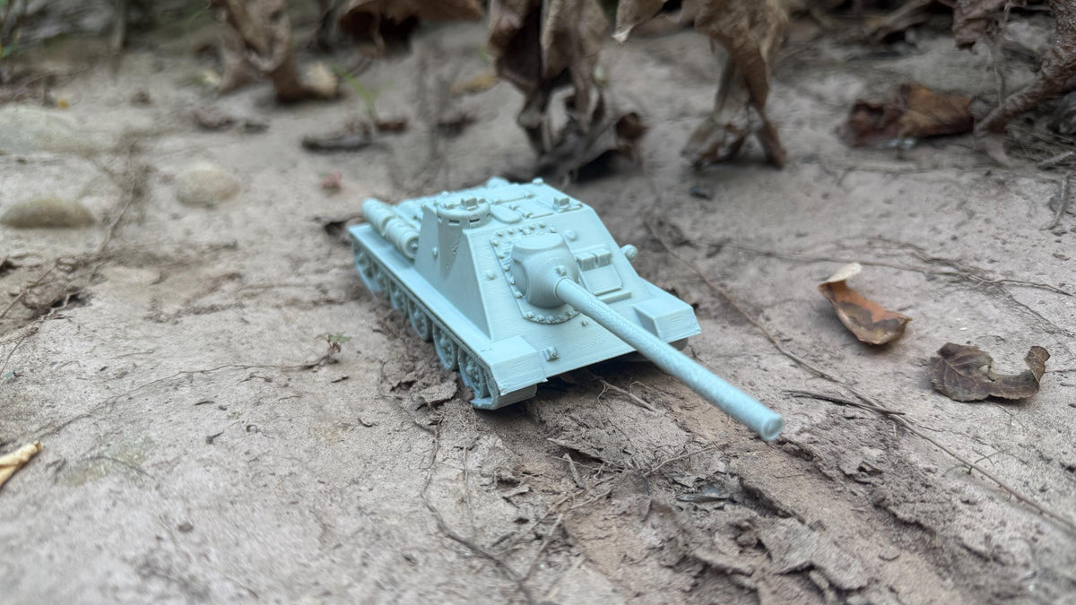 SU-100 Assault Gun: WWII Soviet Tank Destroyer 28MM Tabletop Terrain, Model Railroading, Gaming
