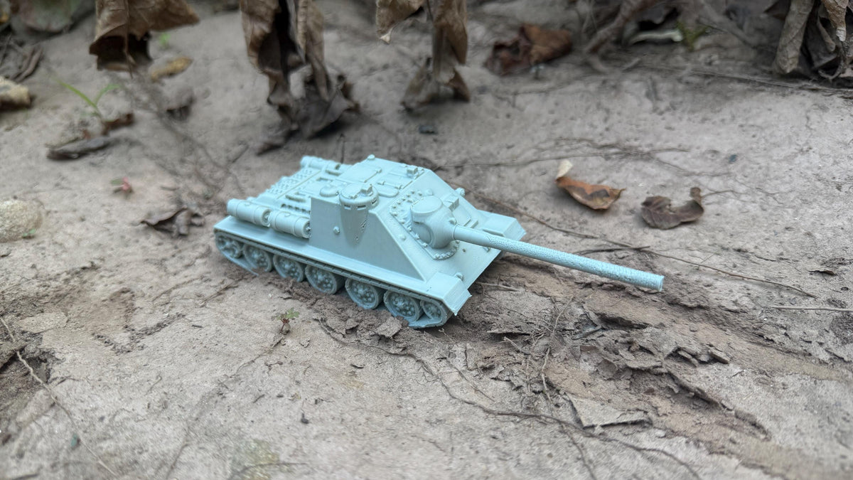 SU-100 Assault Gun: WWII Soviet Tank Destroyer 28MM Tabletop Terrain, Model Railroading, Gaming