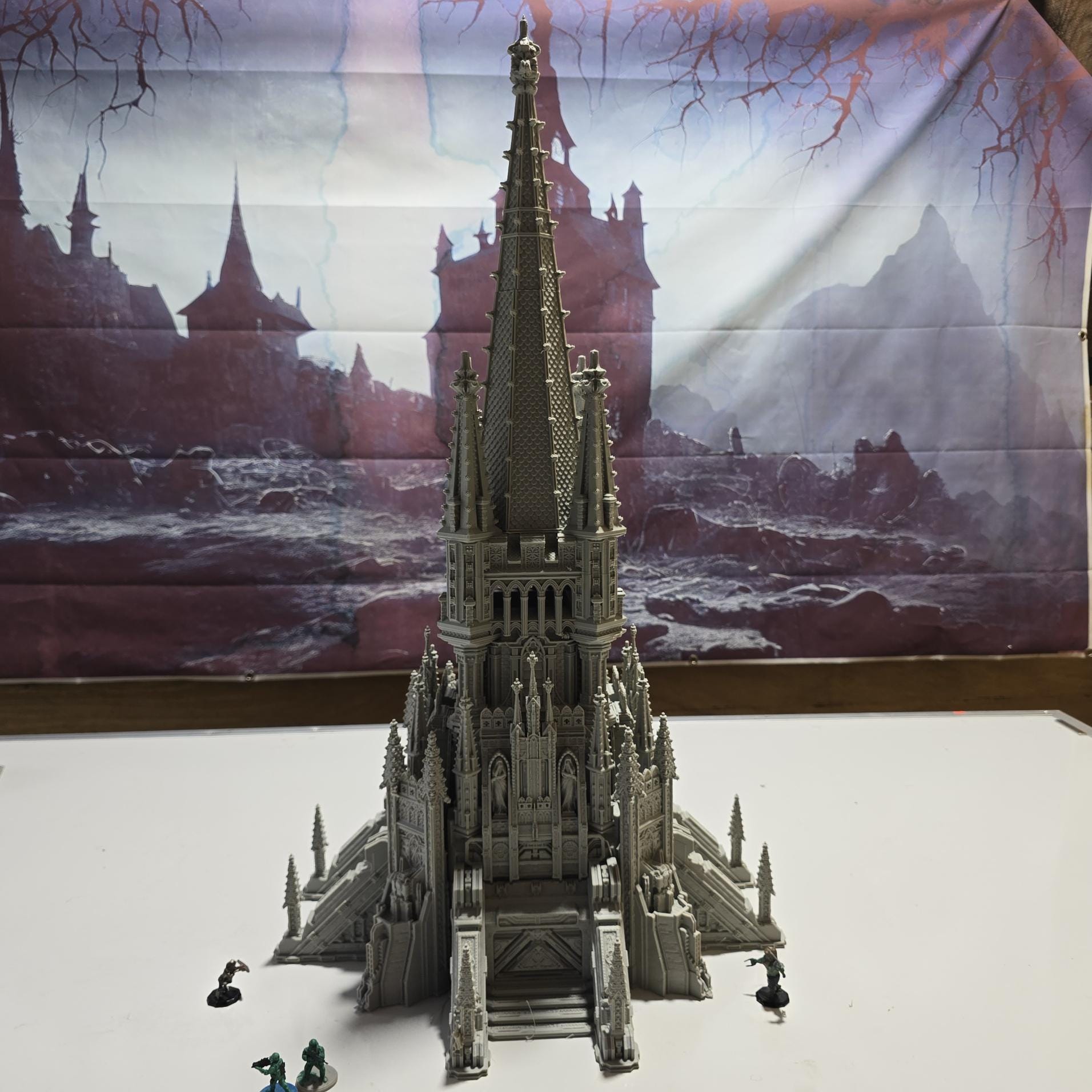 Imperium Grimdark Center COM Tower: Medieval Fantasy Fortified Structure for Tabletop Terrain and Model Railroading