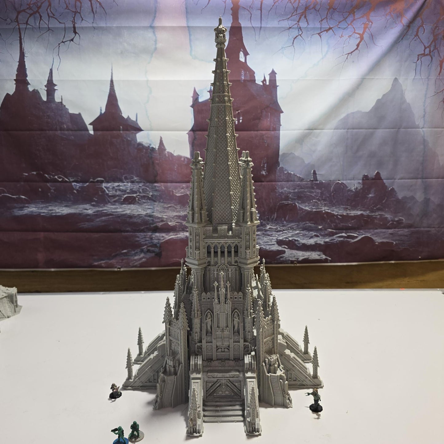 Imperium Grimdark Center COM Tower: Medieval Fantasy Fortified Structure for Tabletop Terrain and Model Railroading