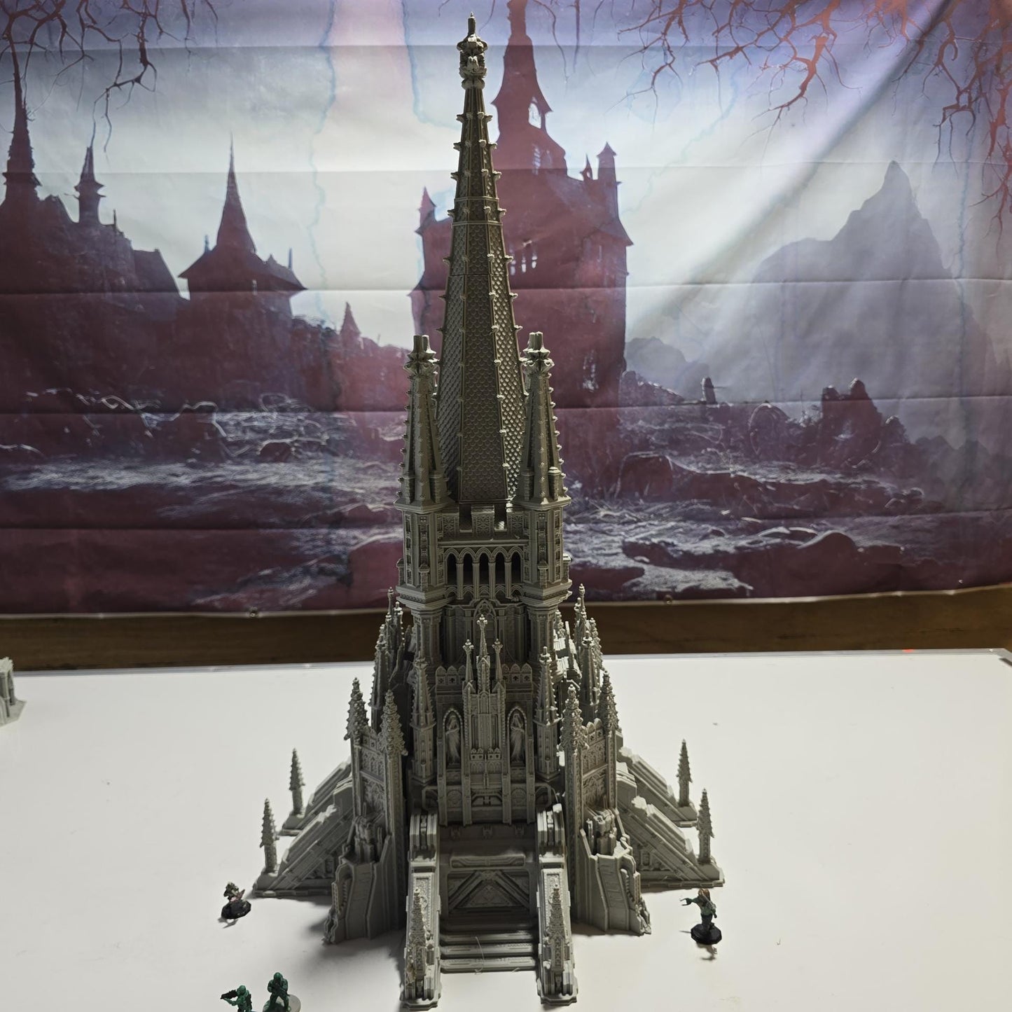 Imperium Grimdark Center COM Tower: Medieval Fantasy Fortified Structure for Tabletop Terrain and Model Railroading