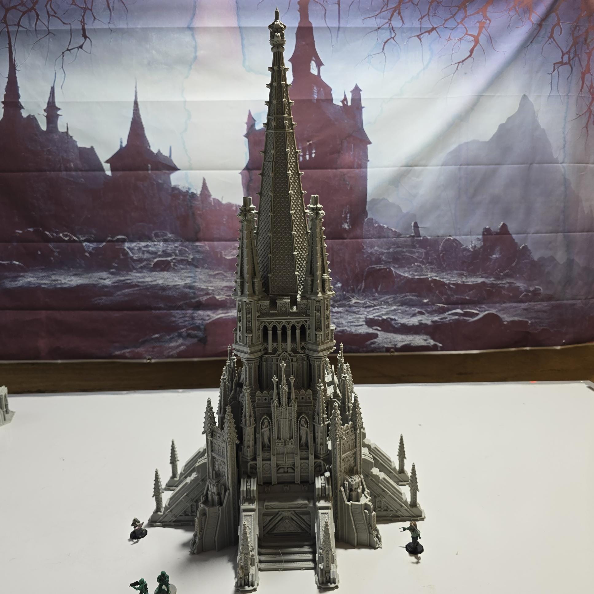 Imperium Grimdark Center COM Tower: Medieval Fantasy Fortified Structure for Tabletop Terrain and Model Railroading