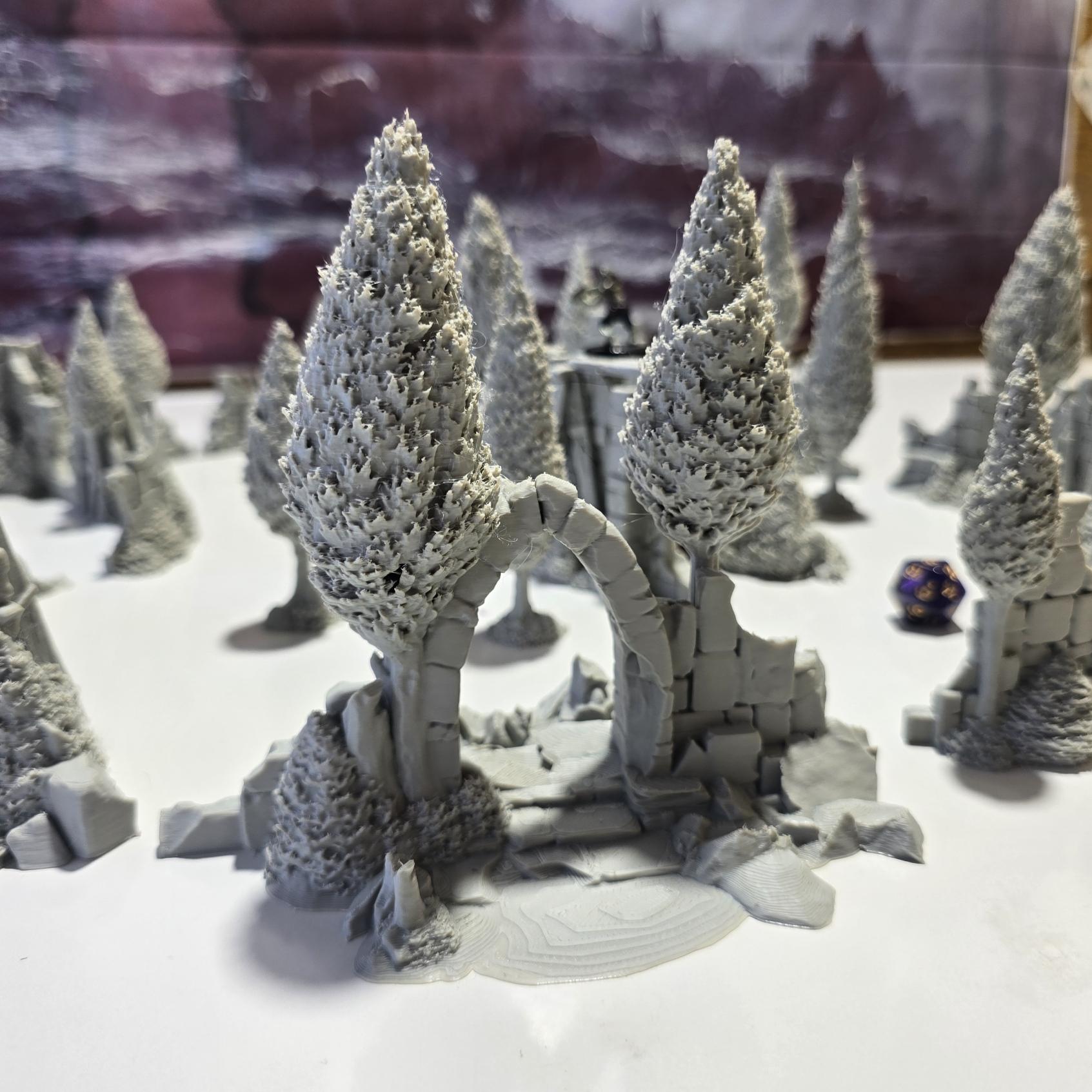 Forest Ruins of Guardia: Modular Scatter Terrain for DnD, Pathfinder & Wargaming – 28mm Fantasy Ruins Set