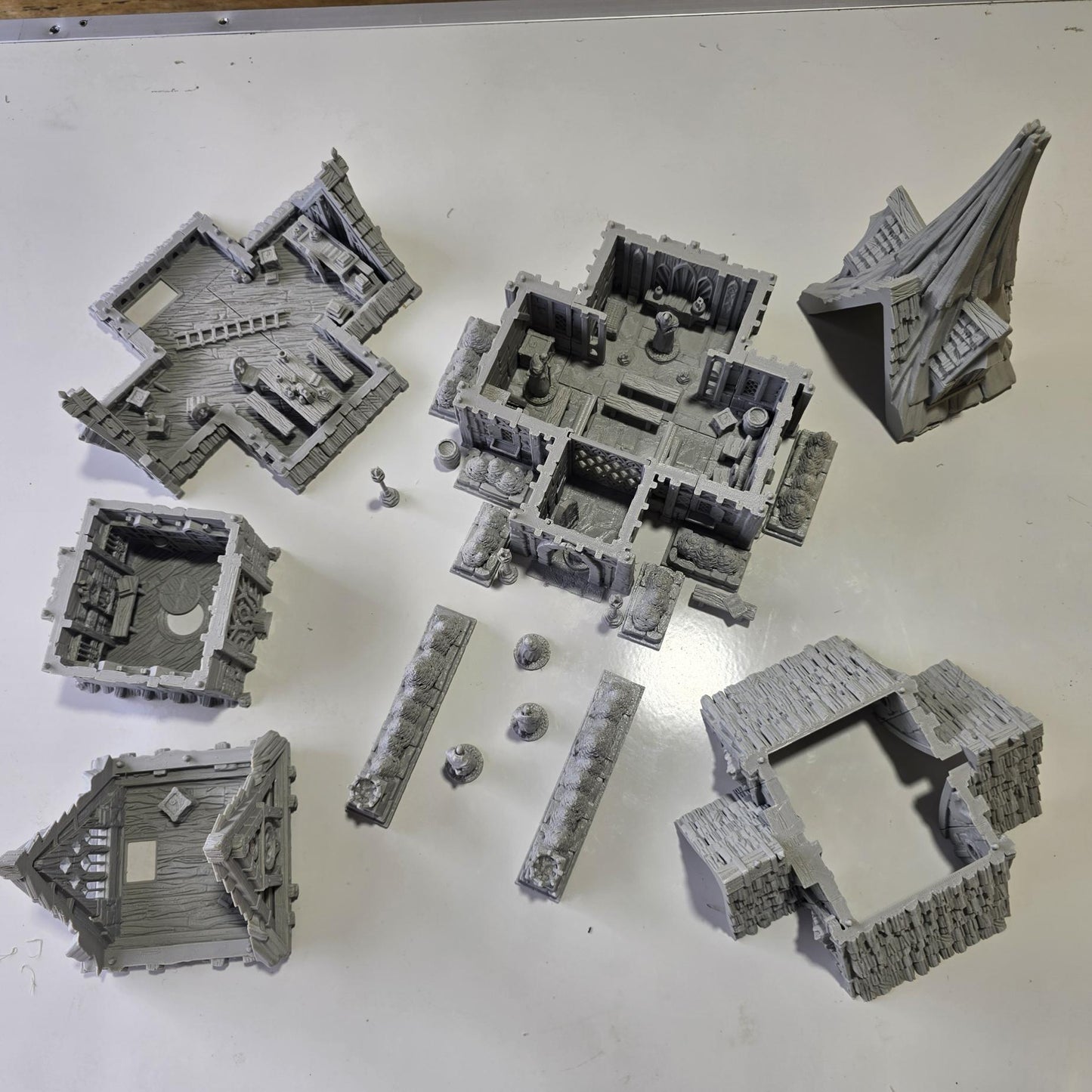 Elderwood Chapel: Gothic Fantasy Temple Tower 28MM Tabletop Terrain, Model Railroading, Gaming