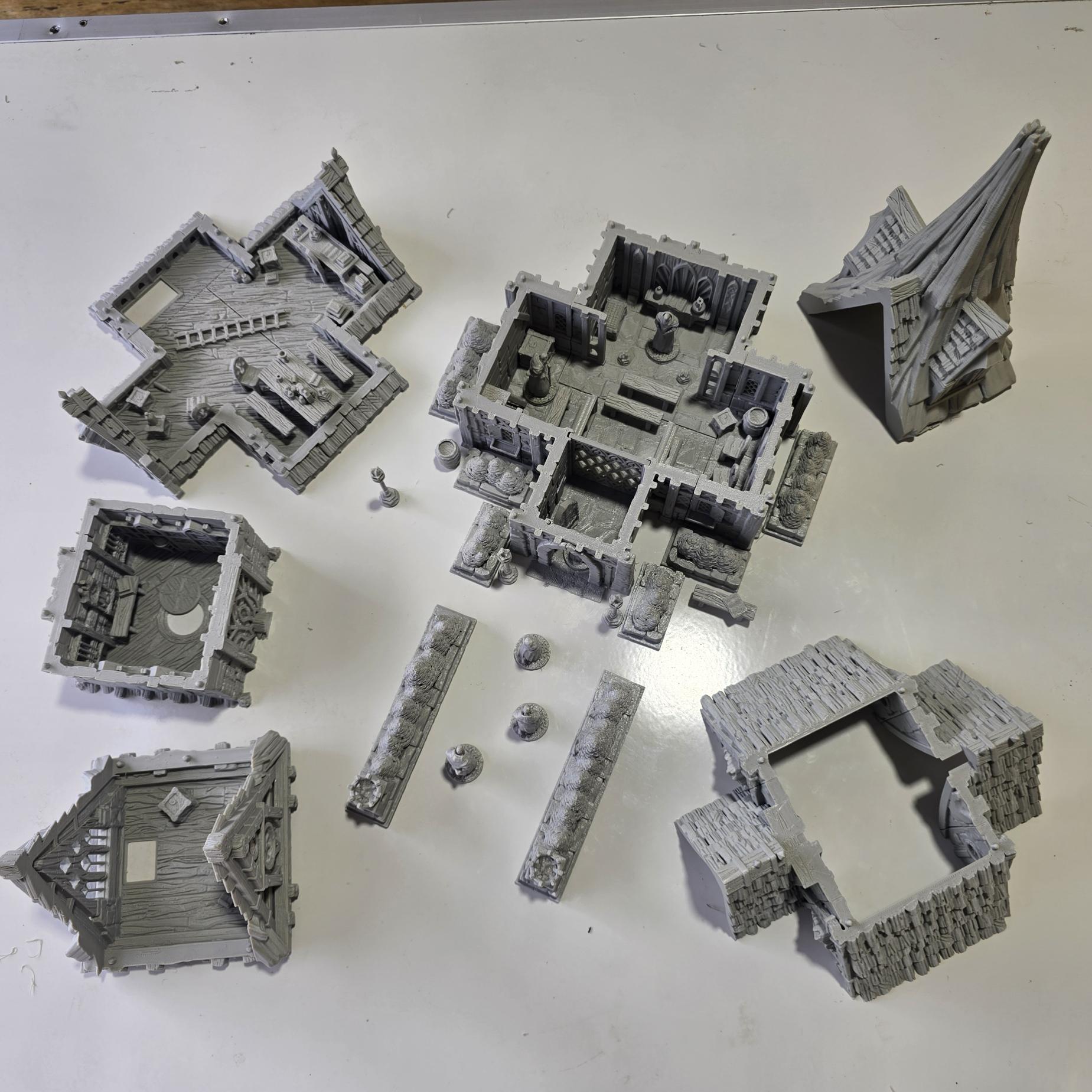 Elderwood Chapel: Gothic Fantasy Temple Tower 28MM Tabletop Terrain, Model Railroading, Gaming