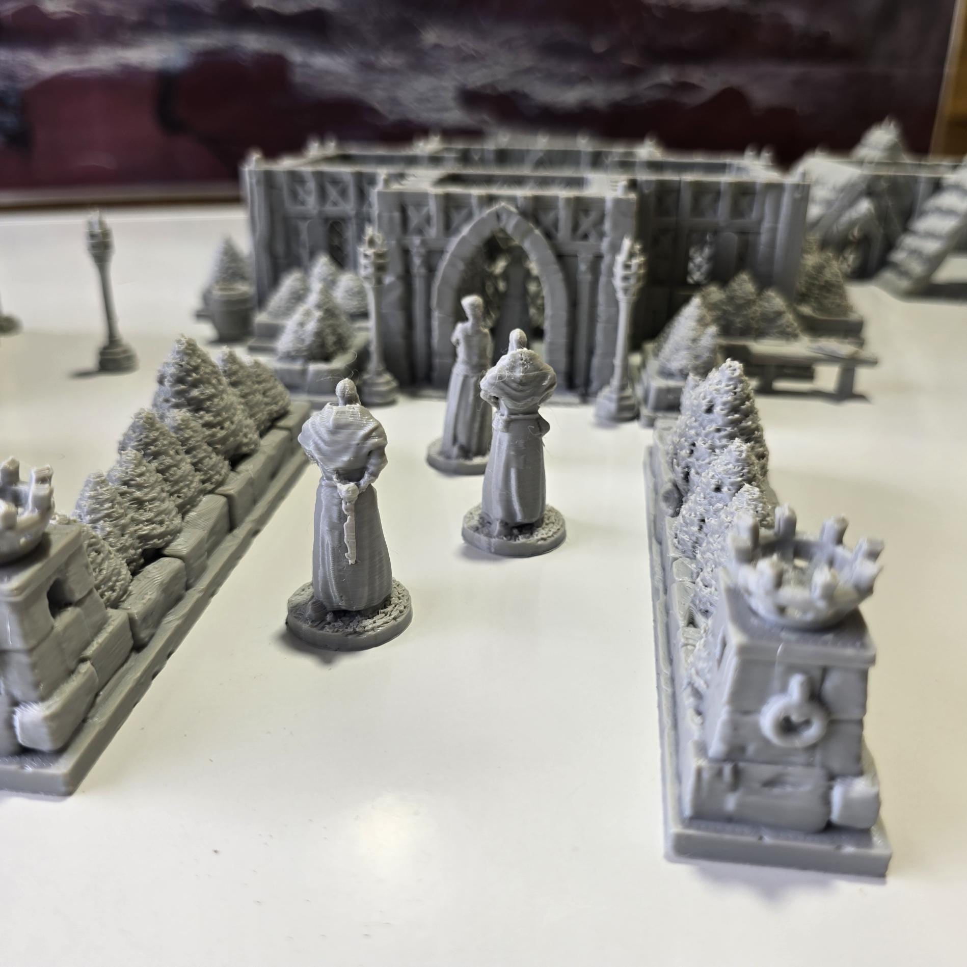 Elderwood Chapel: Gothic Fantasy Temple Tower 28MM Tabletop Terrain, Model Railroading, Gaming