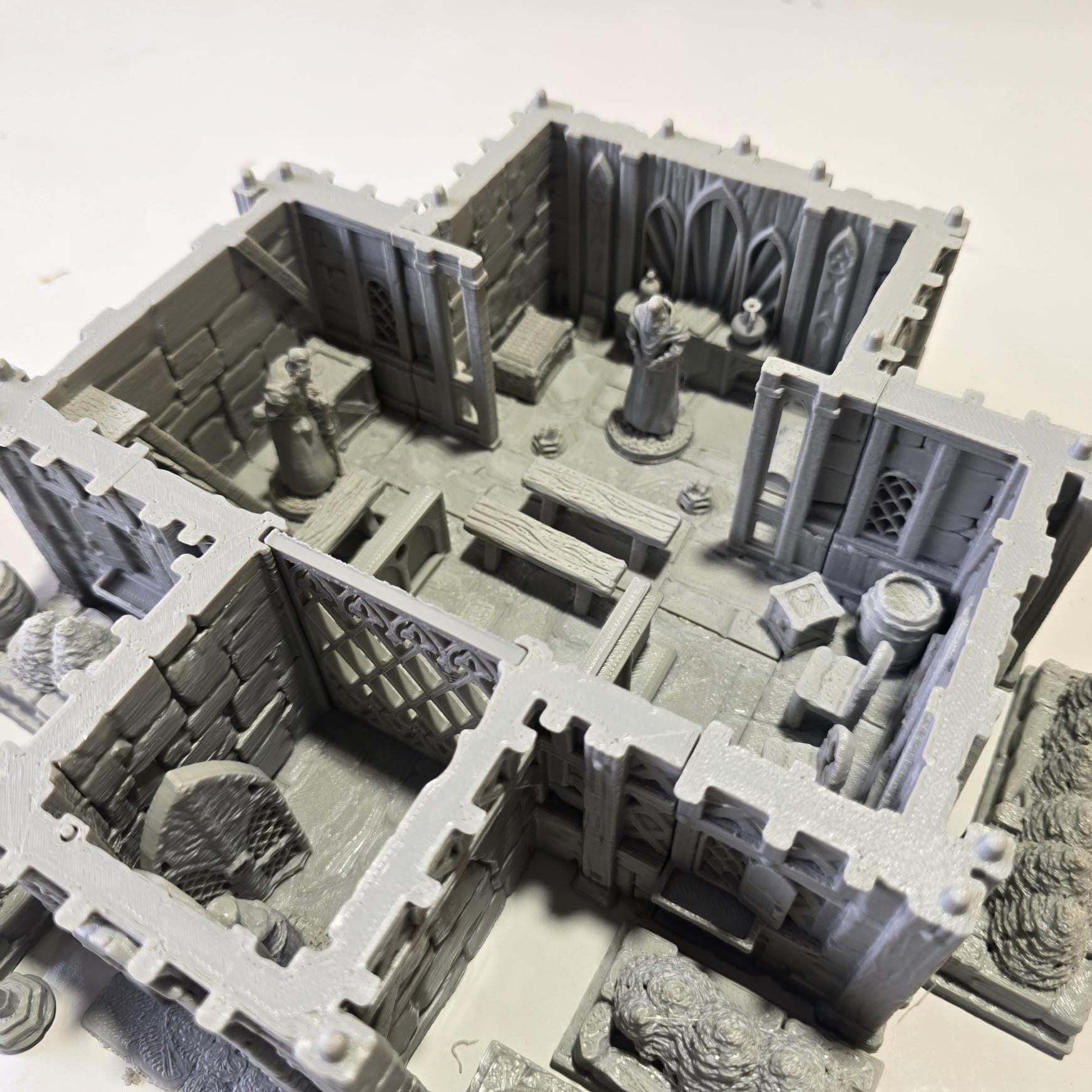 Elderwood Chapel: Gothic Fantasy Temple Tower 28MM Tabletop Terrain, Model Railroading, Gaming