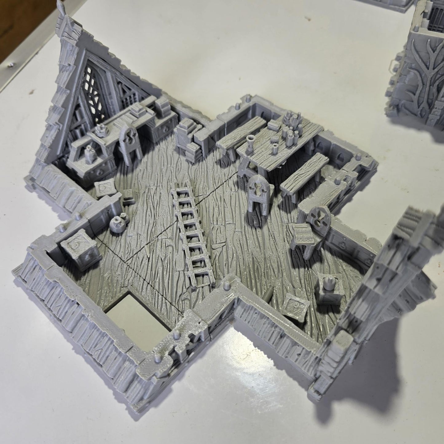 Elderwood Chapel: Gothic Fantasy Temple Tower 28MM Tabletop Terrain, Model Railroading, Gaming