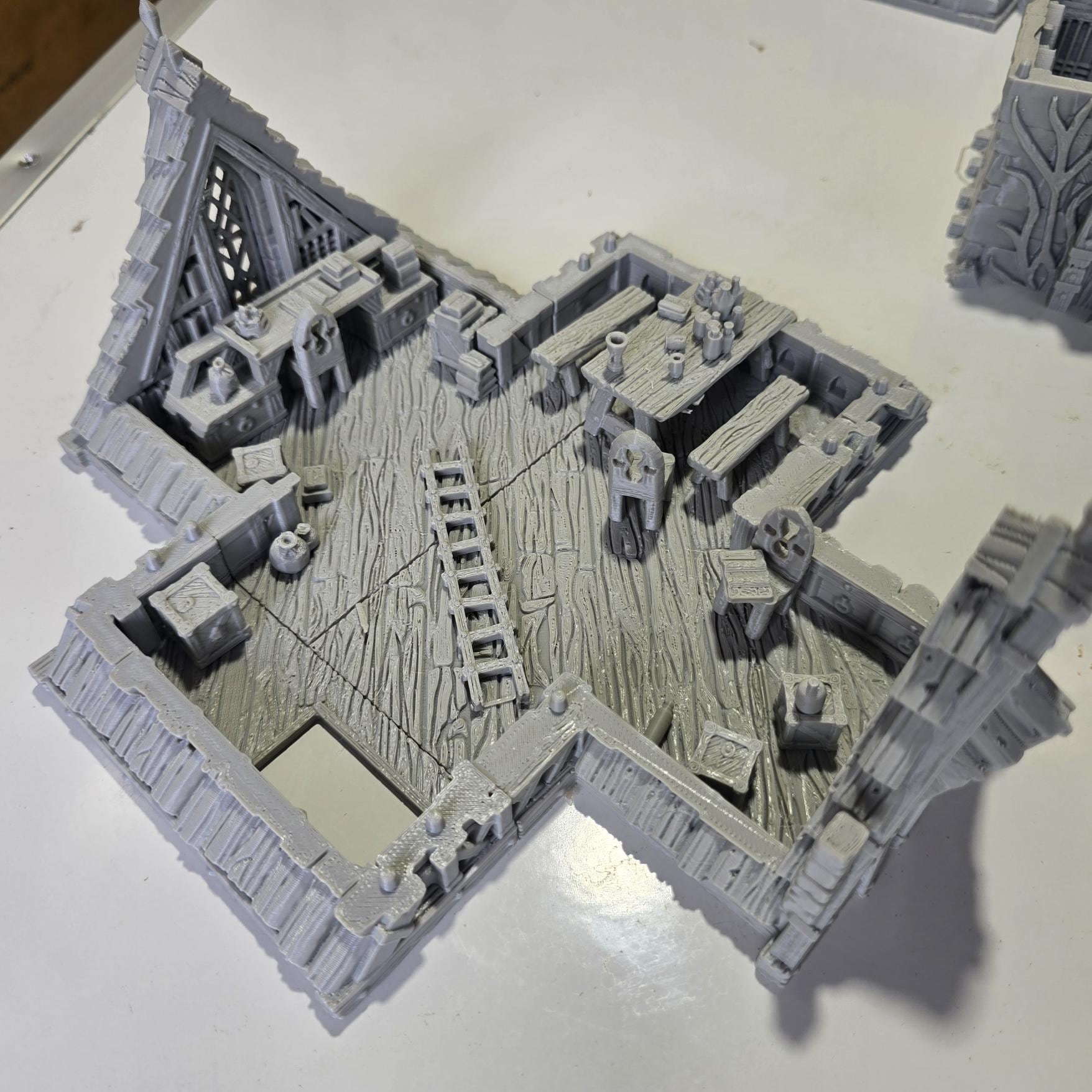 Elderwood Chapel: Gothic Fantasy Temple Tower 28MM Tabletop Terrain, Model Railroading, Gaming