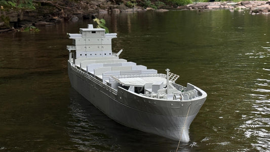 8ft Playable Cargo Ship: Modern Wargame Terrain, Removable Decks