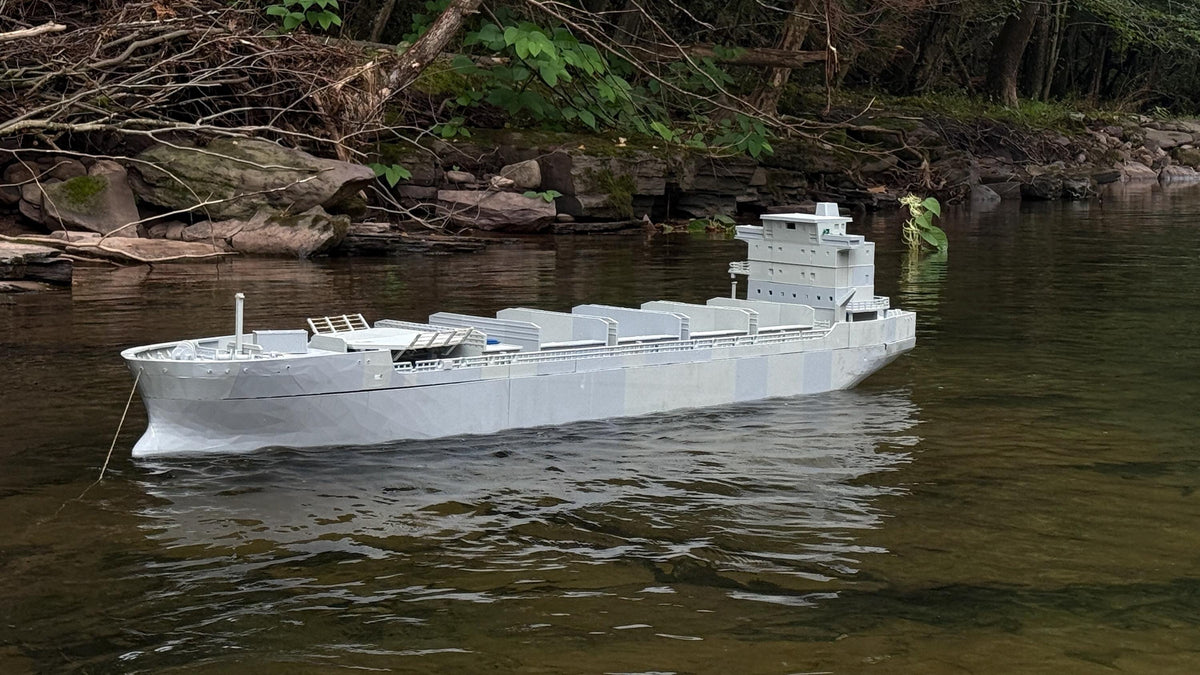 8ft Playable Cargo Ship: Modern Wargame Terrain, Removable Decks