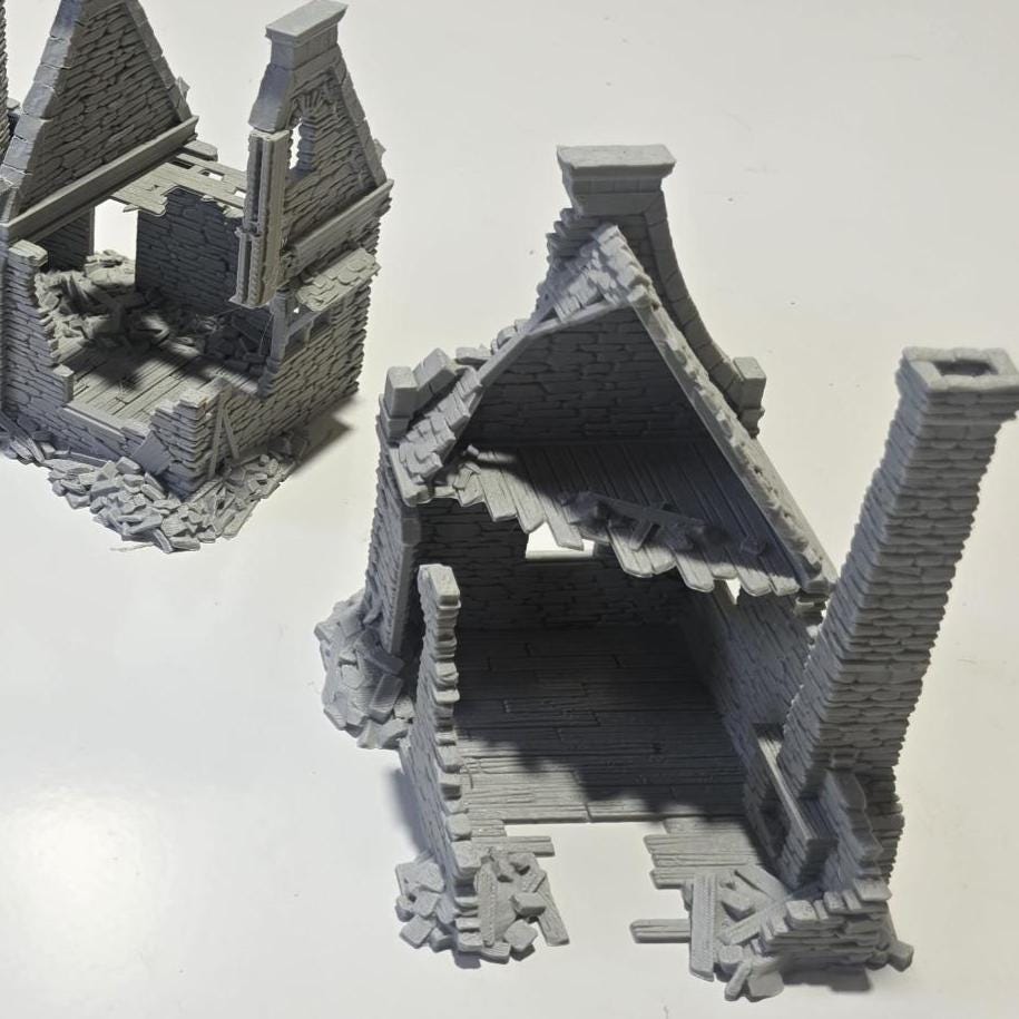 Steele Residence Ruin for DnD, Pathfinder, Bolt Action, Revolutionary War Games