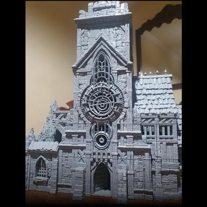 Clocktower of Guardia: Medieval Fantasy Civic Landmark Terrain Standard Tabletop Terrain, Gaming