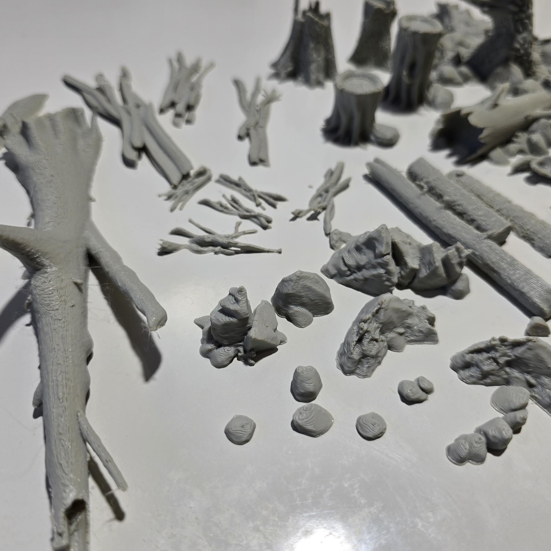 Fallen Woodland Debris Pack: Forest Scatter Terrain 28MM Tabletop Terrain, Model Railroading, Gaming
