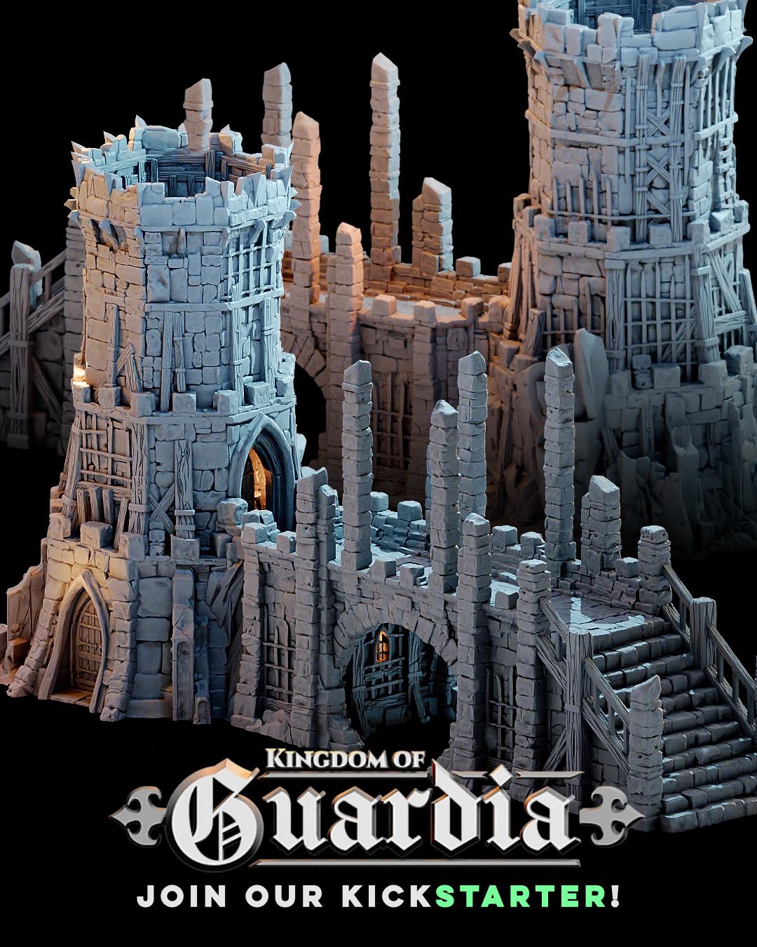 Outpost Tower: Medieval Watchtower Terrain Standard Tabletop Terrain, Gaming
