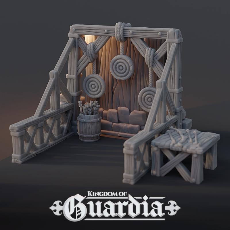 Archery Shooting Range: Medieval Training Grounds Terrain Standard Tabletop Terrain, Gaming