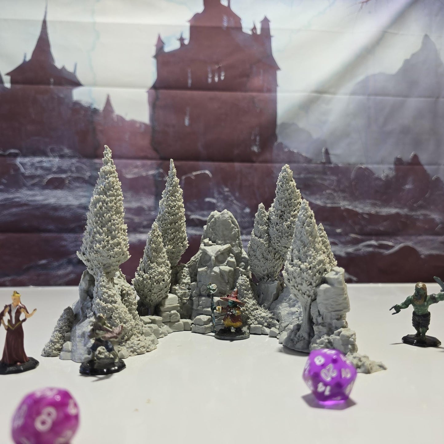 Grove of the Owl: Stone-Eye Glade Terrain Set 28MM Tabletop Terrain, Model Railroading, Gaming