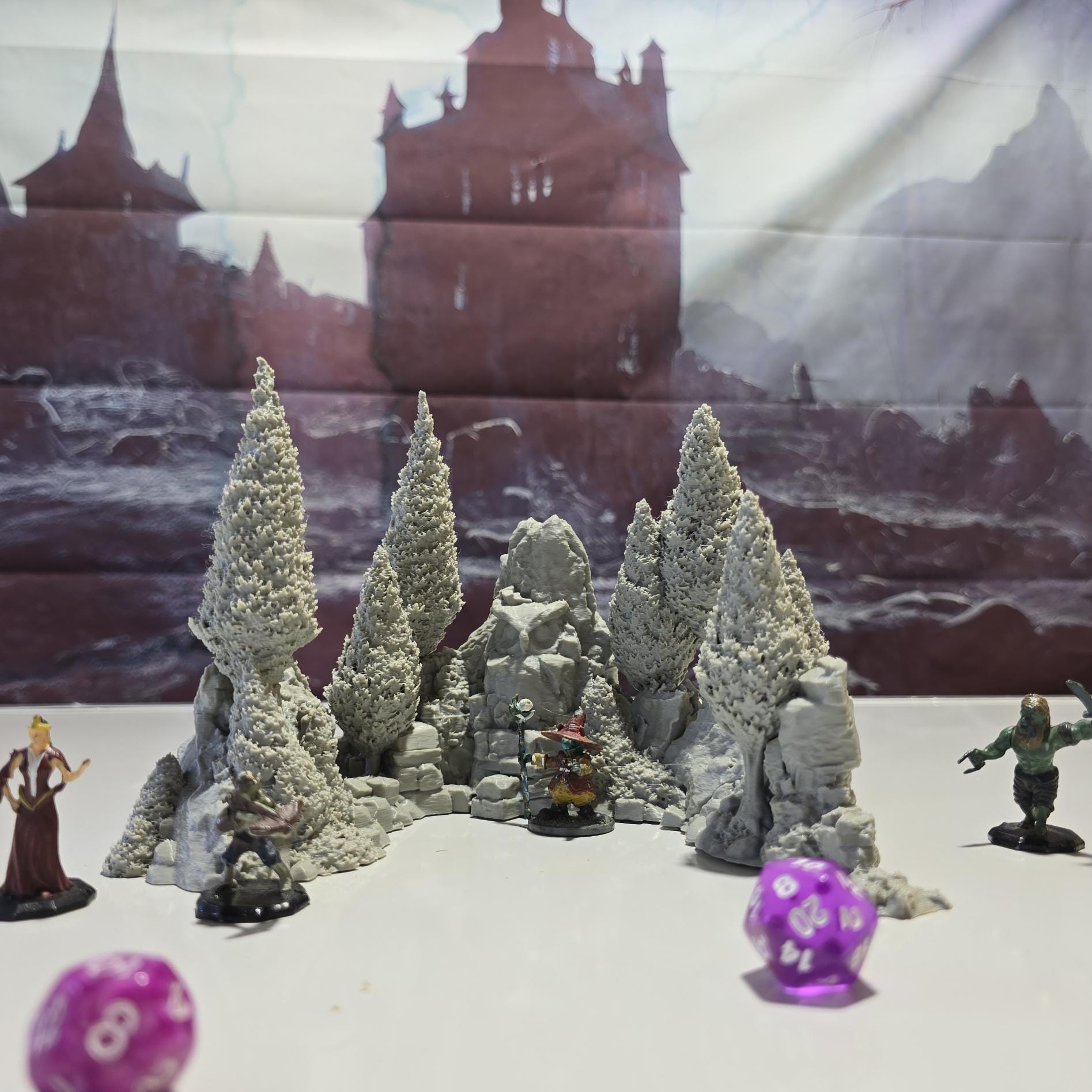 Grove of the Owl: Stone-Eye Glade Terrain Set 28MM Tabletop Terrain, Model Railroading, Gaming