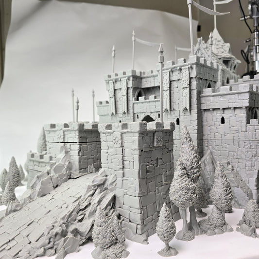 Guardia's Keep: Medieval Castle Fortress 28MM Tabletop Terrain, Model Railroading, Gaming