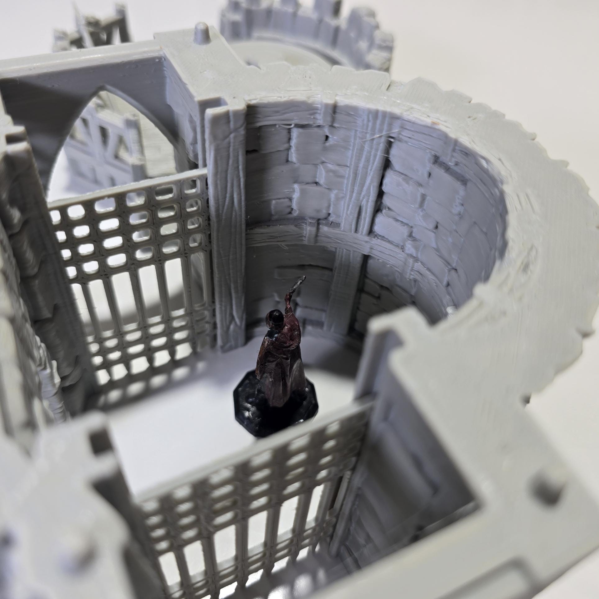 Defensive Ballista Tower: Medieval Fortress Siege Tower Terrain Standard Tabletop Terrain, Gaming