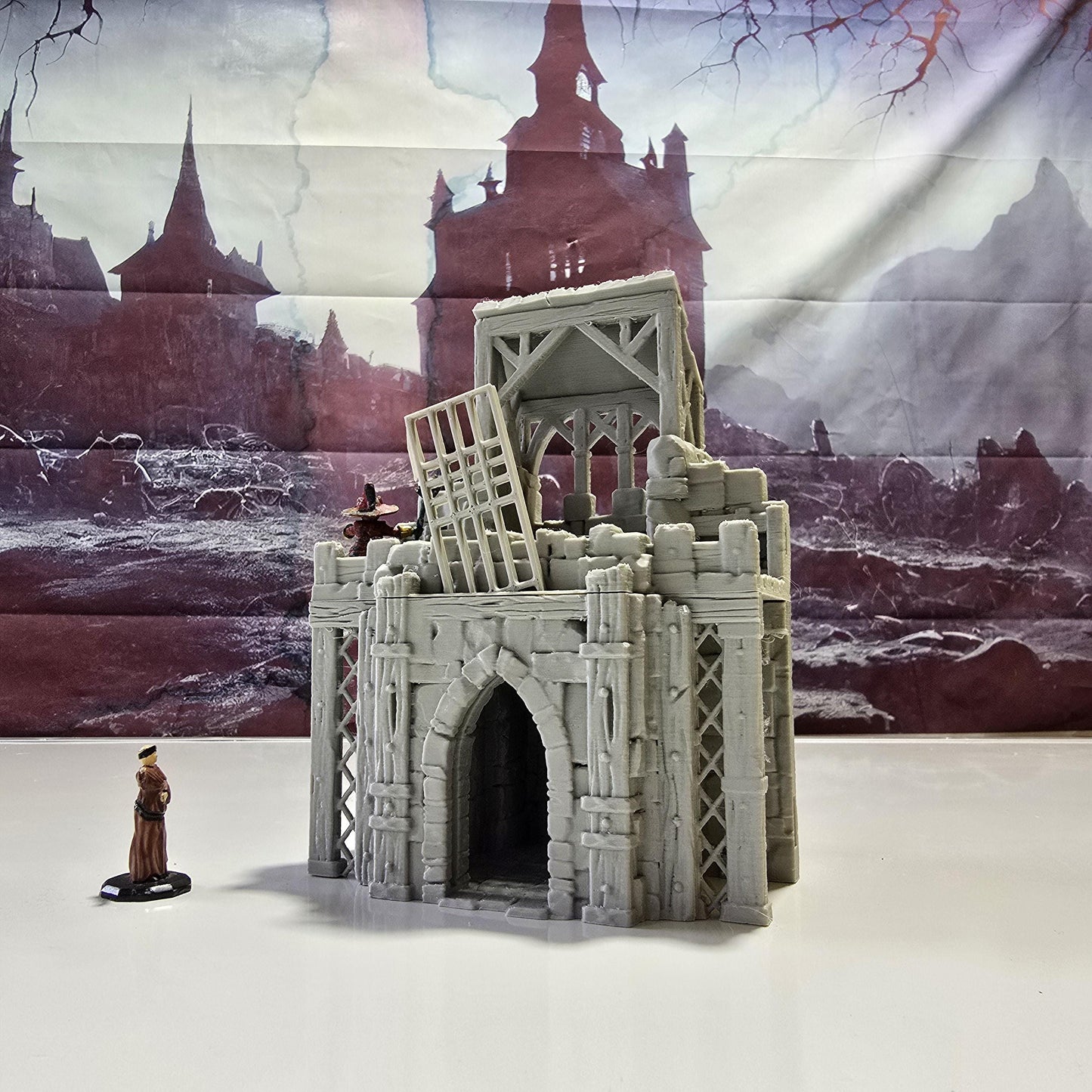 Guardia Small Gates: Medieval Fortress Gate Terrain Standard Tabletop Terrain, Gaming