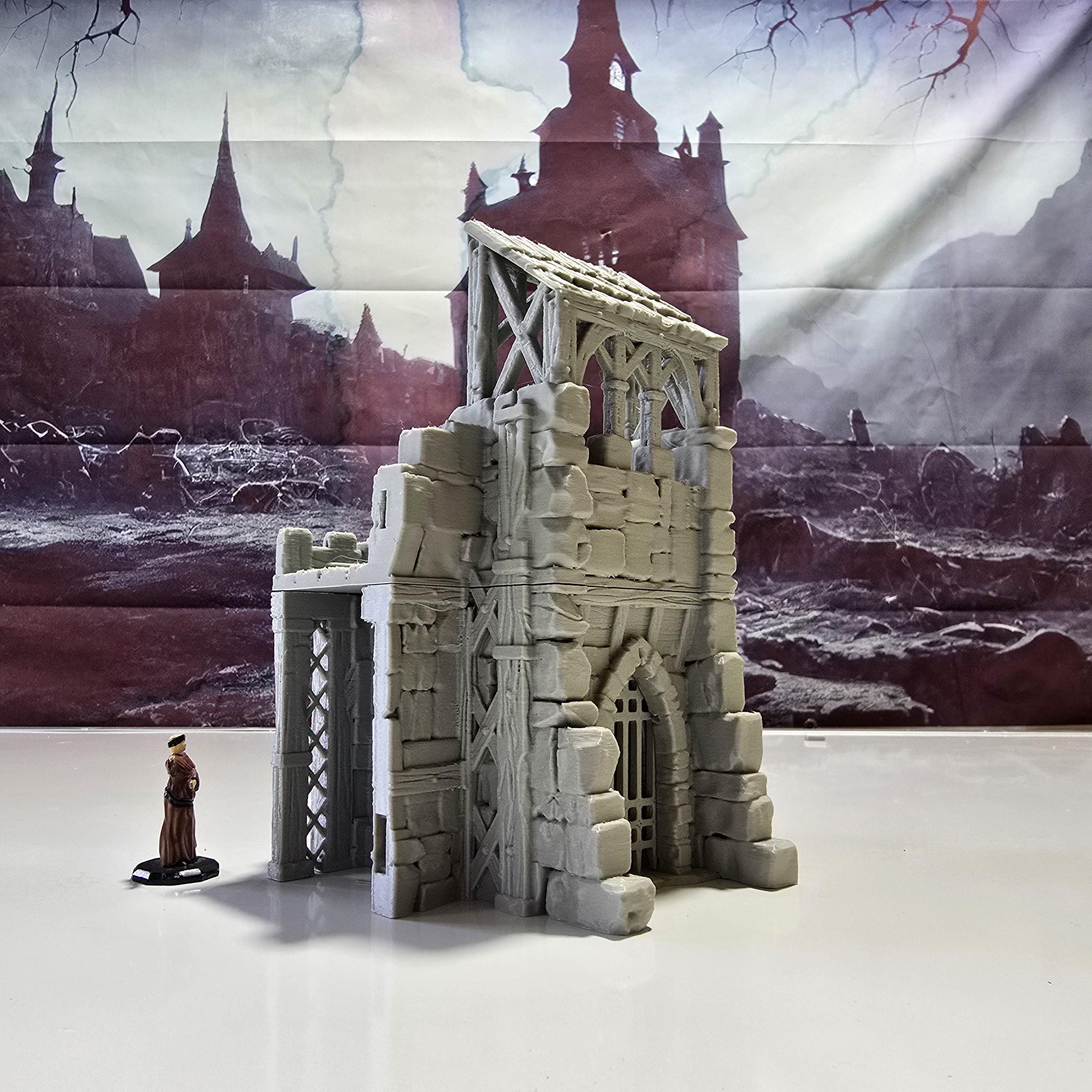 Guardia Small Gates: Medieval Fortress Gate Terrain Standard Tabletop Terrain, Gaming