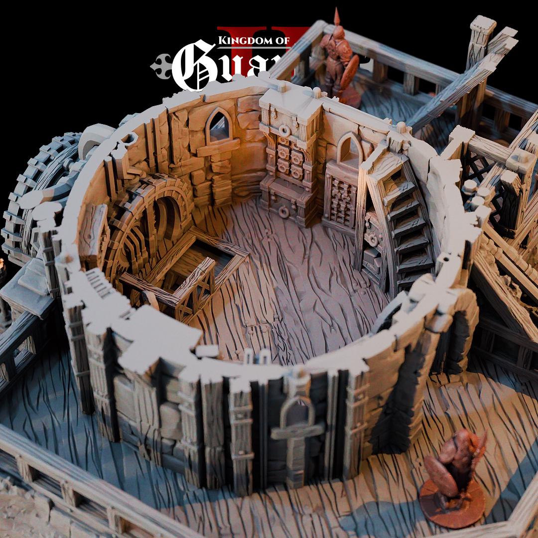 Observatory: Medieval Fantasy Observatory Tower Terrain Standard Tabletop Terrain, Gaming
