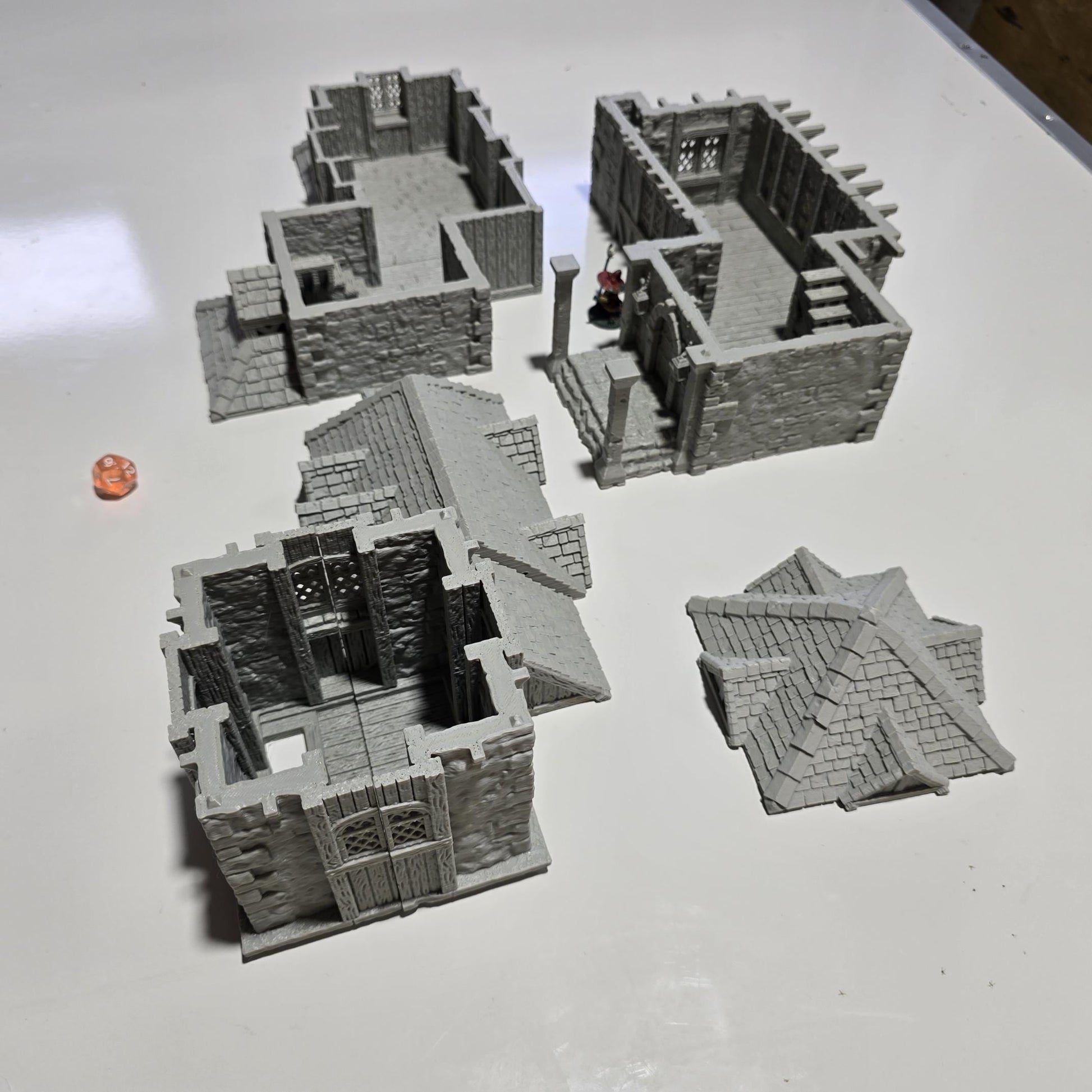 Medieval Library House: 14th Century Tudor Architectural Model, Ideal for Tabletop RPGs, Fantasy & Historical Settings