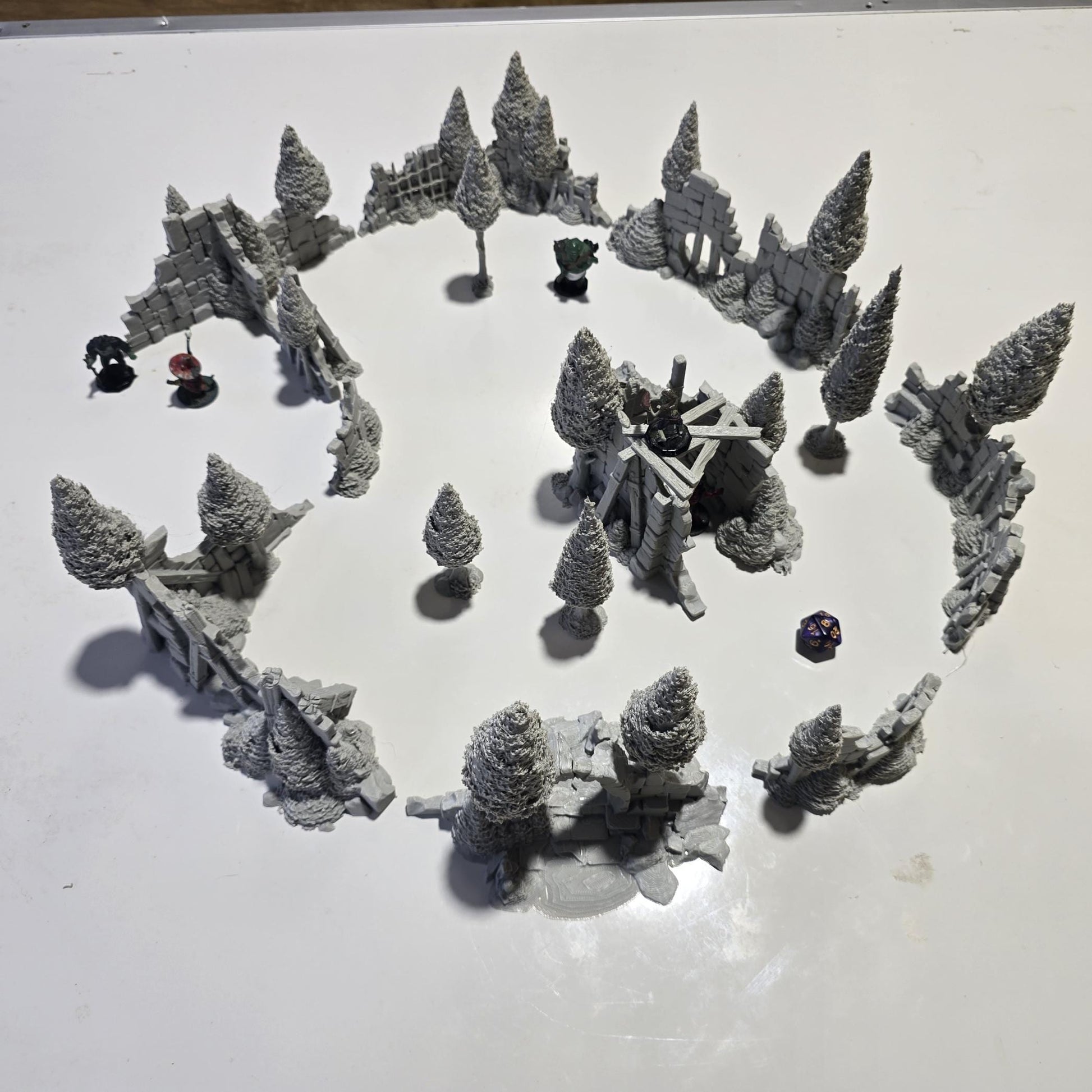 Forest Ruins of Guardia: Modular Scatter Terrain for DnD, Pathfinder & Wargaming – 28mm Fantasy Ruins Set