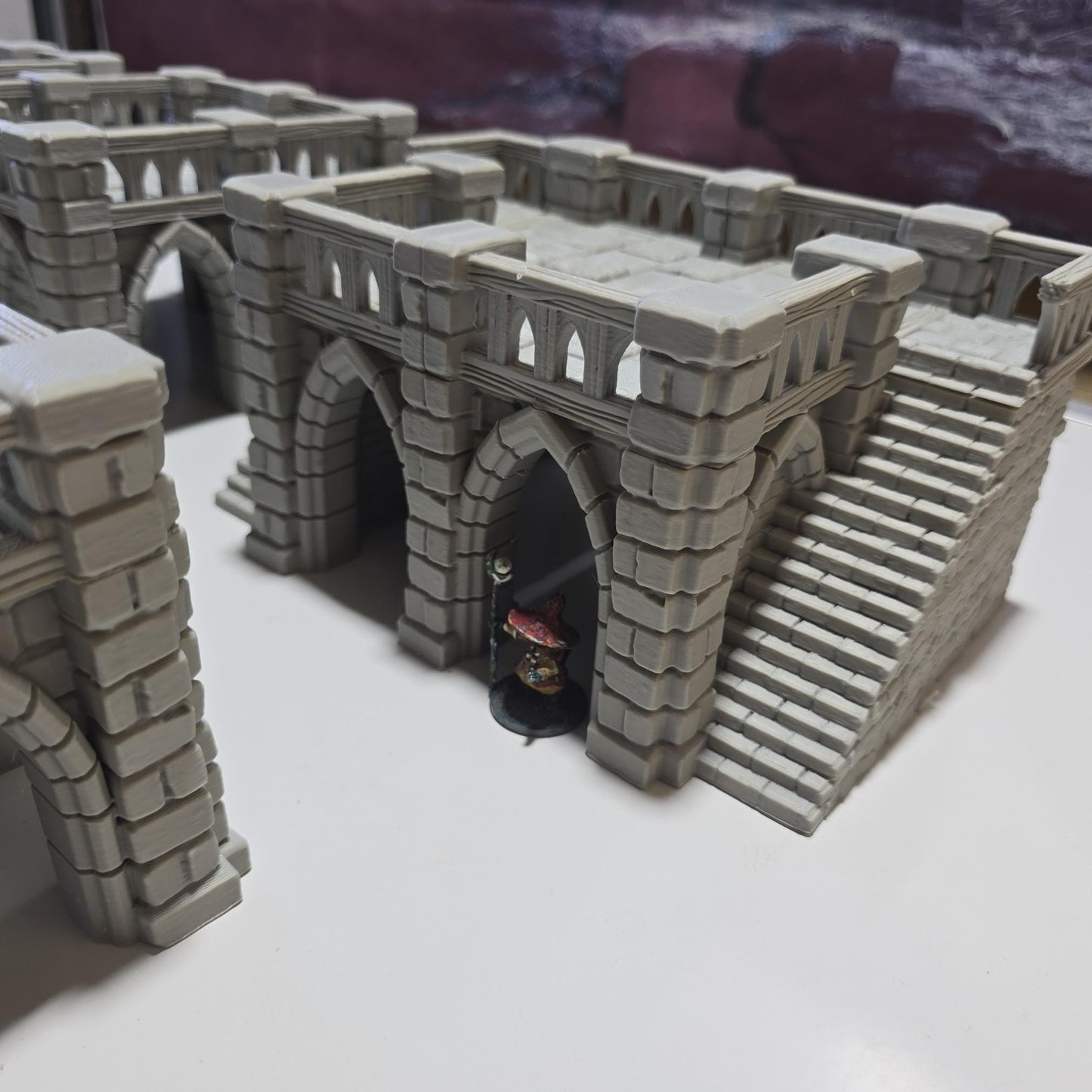 Darkhold Arches: Gothic Elevated Platform Set 28MM Tabletop Terrain, Model Railroading, Gaming