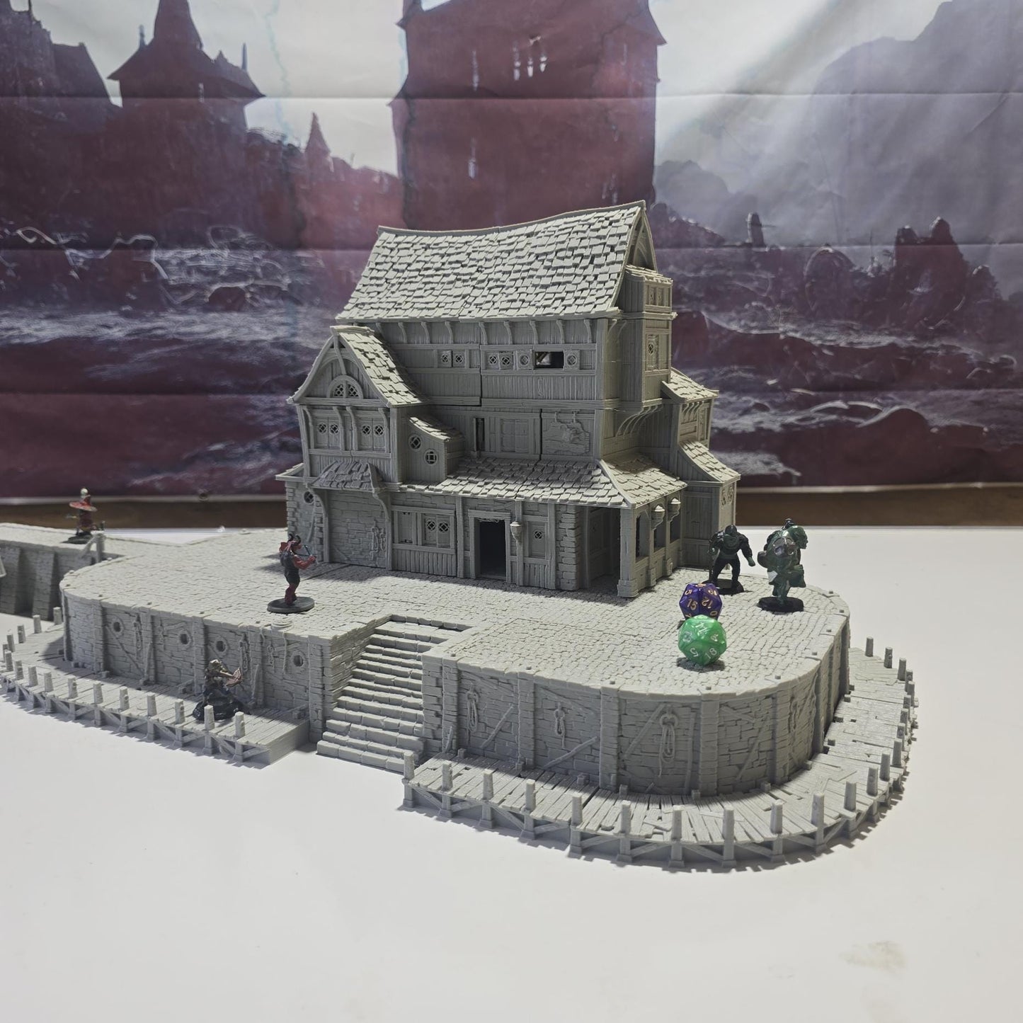 Ancrabourg Tavern, The Deepsea lantern Inn, Port Royal, Skirmish, D&D Terrain, Tabletop Terrain