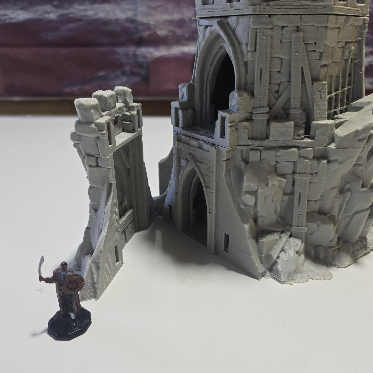 Outpost Tower: Medieval Watchtower Terrain Standard Tabletop Terrain, Gaming