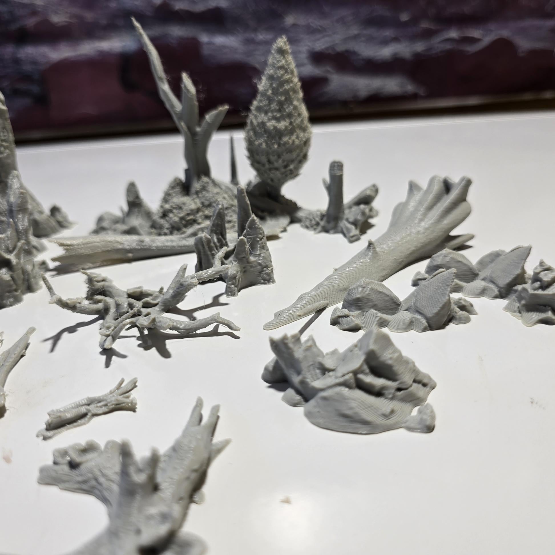 Fallen Woodland Expansion Pack: Stumps, Roots & Tree Remnants, Forest Scatter Terrain 28MM Tabletop Terrain, Gaming, Kingdom of Guardia